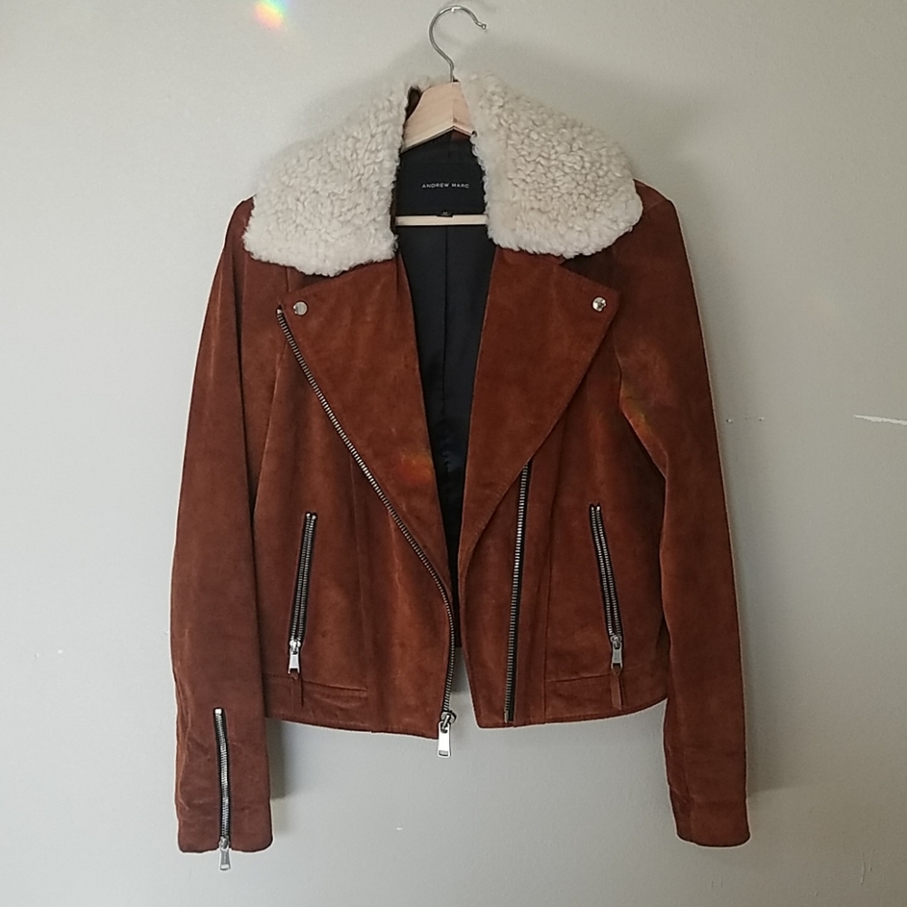 Suede bomber jacket